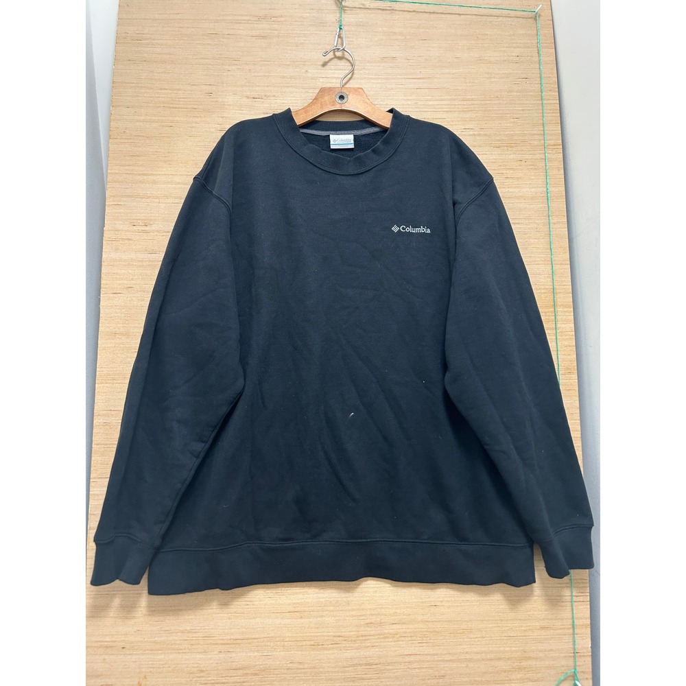 Columbia Sportswear Mens‎ XXL Black Crewneck Sweatshirt Embroidered Logo Fleece